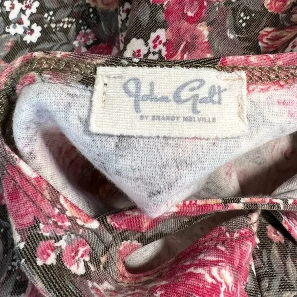 Brandy Melville John Galt Rare Floral Print Cage Back Dress - Picture 9 of 9